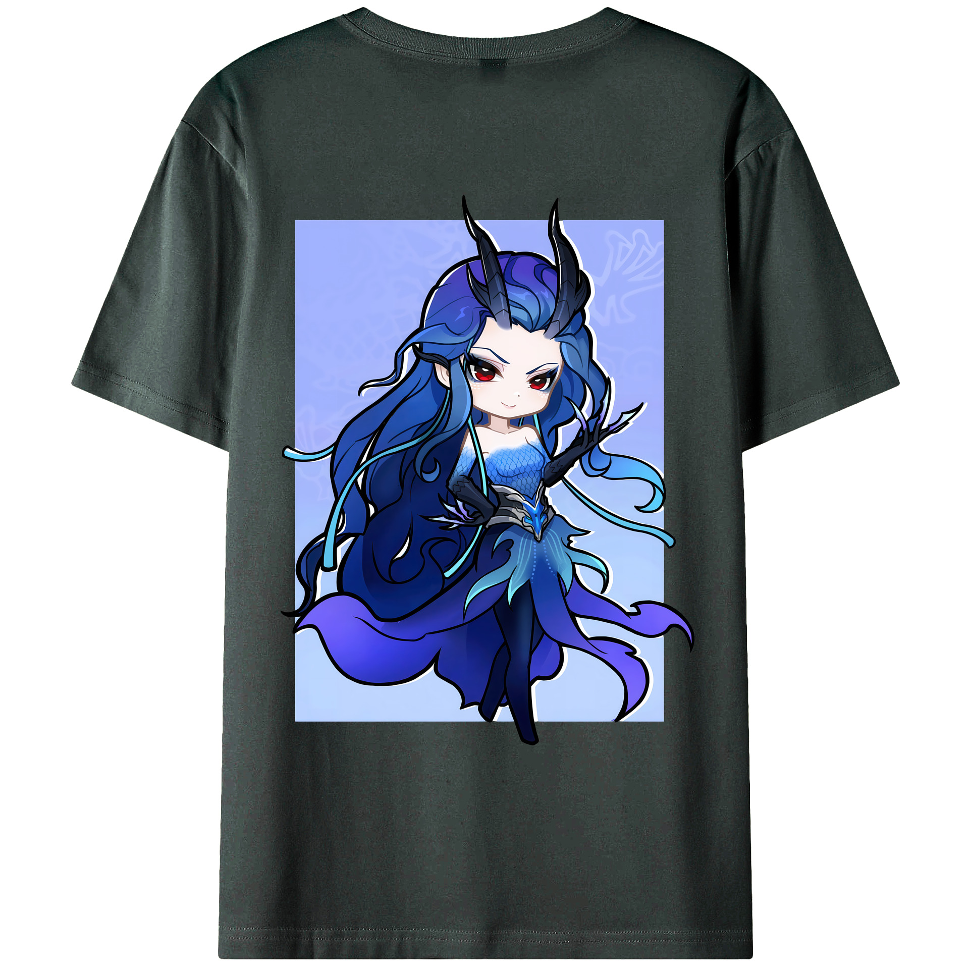 （画像用） Ne Zha 2 ナタ 魔童の大暴れ 綿100％ メンズ半袖Tシャツ（バックプリント） 通気性